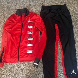 New boy’s red Jordan tracksuit